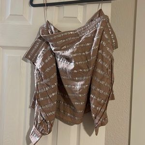 Off shoulder striped top